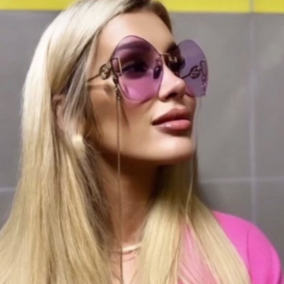 NWT GUCCI SUNGLASSES WITH CHAIN - Picture 3 of 5